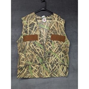 Vintage IDEAL Skyline Camo Fall Flight Vest Mens XL Waterfowl Hunting NEW USA